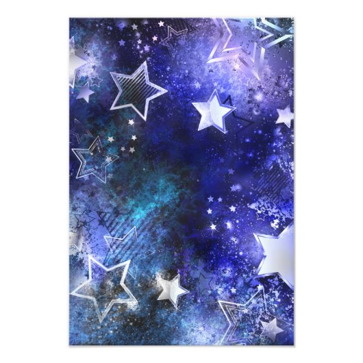 Space Background with Stars フォトプリント (正面)