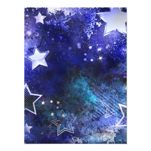 Space Background with Stars フォトプリント (正面)