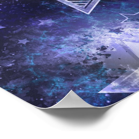 Space Background with Stars ポスター (角)