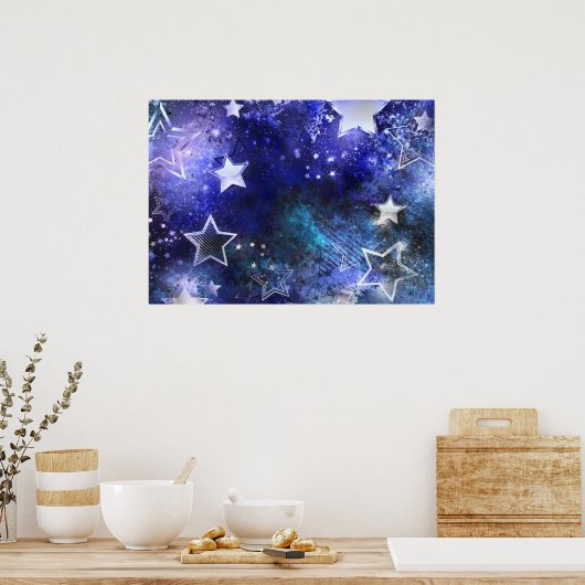 Space Background with Stars ポスター (キッチン)