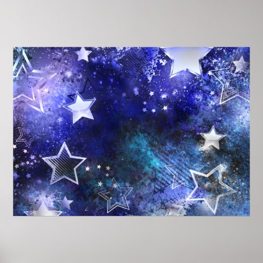Space Background with Stars ポスター (正面)