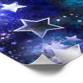 Space Background with Stars ポスター (角)