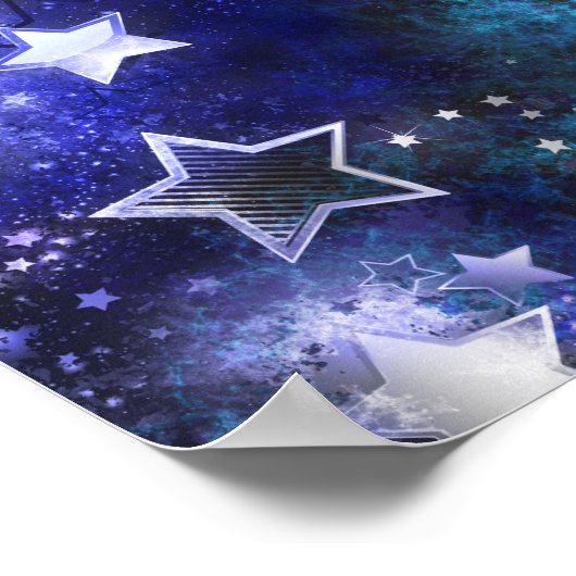 Space Background with Stars ポスター (角)