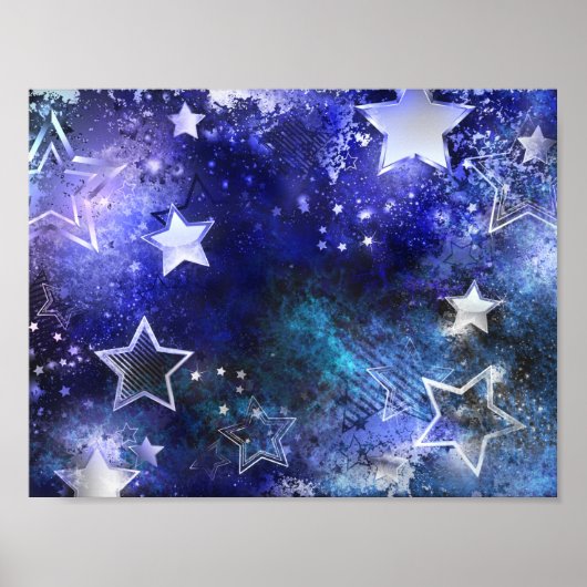 Space Background with Stars ポスター (正面)