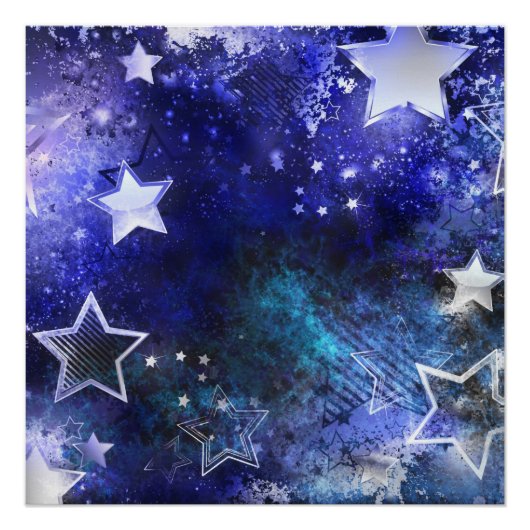 Space Background with Stars ポスター (正面)