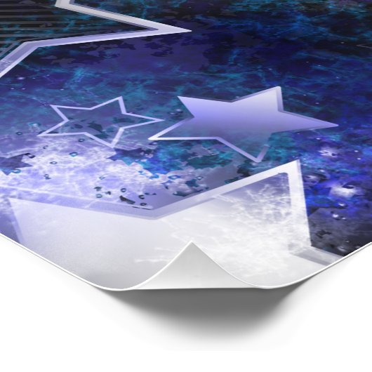Space Background with Stars ポスター (コーナー)