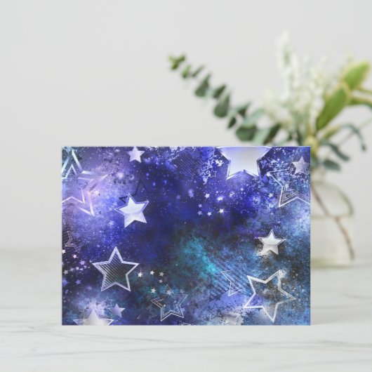 Space Background with Stars 招待状 (スタンド正面)