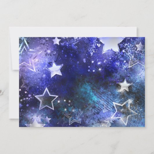 Space Background with Stars 案内状 (正面)