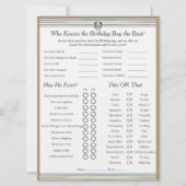 Space Birthday boy Trivia Trio Game card シーズンカード (正面)
