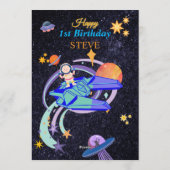 Space Birthday Invitation Card | Any Kid's Age 招待状 (裏面)