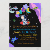 Space Birthday Invitation Card | Any Kid's Age 招待状 (正面)