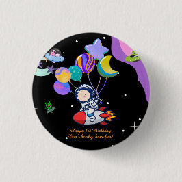 Space Birthday Party | Galaxy Theme Decor 缶バッジ