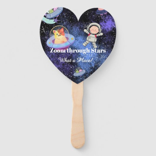 Space Birthday Party Theme ハンドファン (裏面)