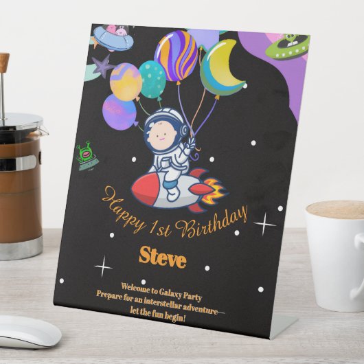 Space Birthday Party Theme 台座サイン (インサイチュ)