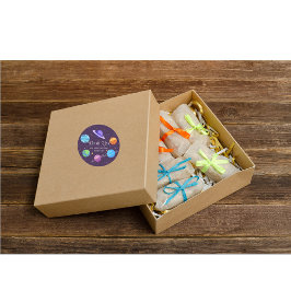 Space Birthday Thank You Sticker ラウンドシール