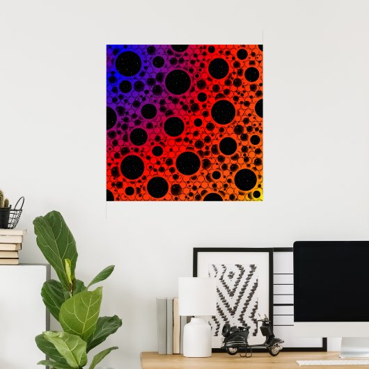 Space Bubble Spots - Heat PBROY ポスター (ホームオフィス)