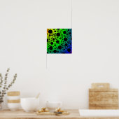Space Bubble Spots - Rainbow OYGBP ポスター (キッチン)