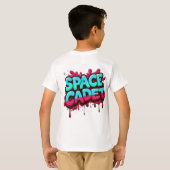 Space Cadet Graffiti Typography Tシャツ (裏面フル)