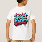 Space Cadet Graffiti Typography Tシャツ (裏面)