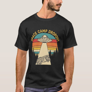 Space Camp Dropout | レトロUFO宇宙人誘拐デザインTシャツ Tシャツ