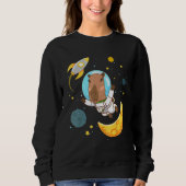 Space Capybara Cosmonaut Capy Astronaut Planets Sc スウェットシャツ (正面)
