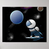 Space Cat Astronaut Flying   ポスター (正面)