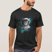 Space Cat Astronaut Tシャツ (正面)