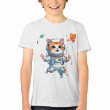 Space Cat Astronaut T-Shirt – Funny Cosmic Kitty