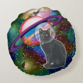 Space Cat Cosmo ラウンドクッション (裏面)