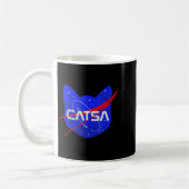 Space Cat Funny Universe Catsa コーヒーマグカップ (左)