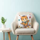 Space Cat Galaxy Throw Pillow 16"x16" クッション (椅子)