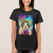 Space Cat Kitty Kitten In Cat Style 10 Tシャツ (正面)