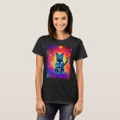 Space Cat Kitty Kitten In Cat Style 1 Tシャツ (正面フル)