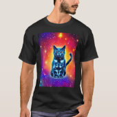 Space Cat Kitty Kitten In Cat Style 1 Tシャツ (正面)