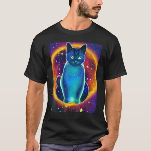 Space Cat Kitty Kitten In Cat Style 5 Tシャツ (正面)