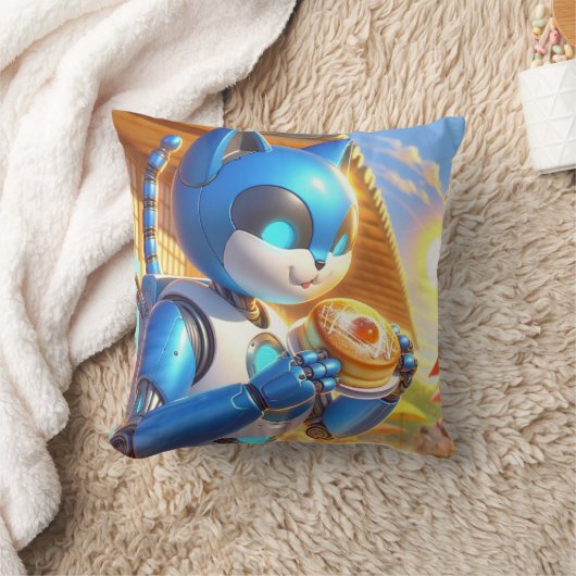 Space cat with Donut  クッション (ブランケット)