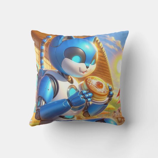 Space cat with Donut  クッション (裏面)