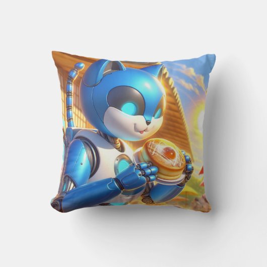 Space cat with Donut  クッション (正面)