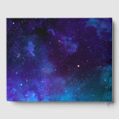 Space Celestial Wedding | Elegant Galaxy Cosmic ゲストブック (裏面)