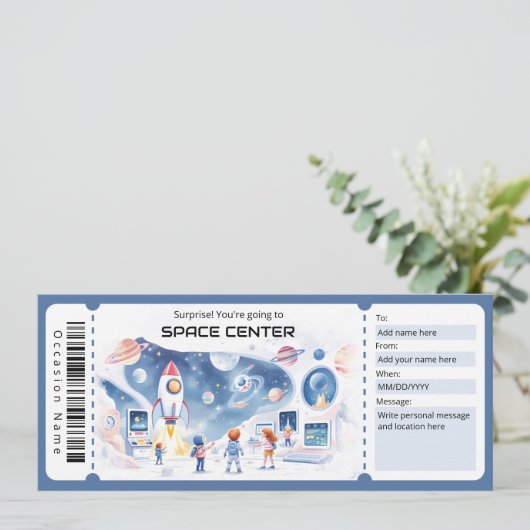  Space Center Gift Certificate 招待状 (スタンド正面)