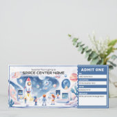 Space Centre -  Space Museum Ticket Template 招待状 (スタンド正面)