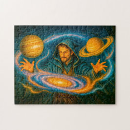 Space-controlling mage in cosmic oil painting ジグソーパズル