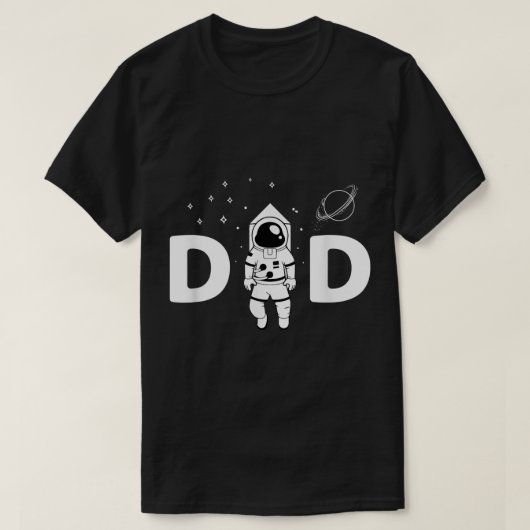 Space Dad Astronaut Design Tシャツ (デザイン正面)