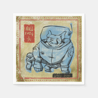 Space dog スタンダードカクテルナプキン