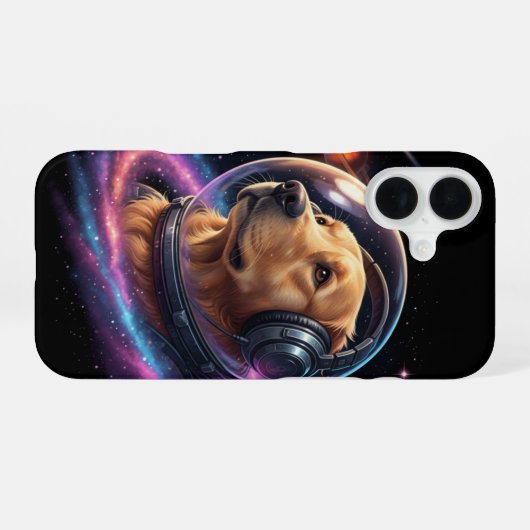 Space Dog iPhone 16 Case 16ケース (裏面横)