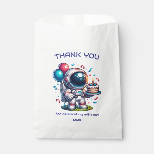  Space Explorer Astronaut Birthday Favor Bag フェイバーバッグ (正面)
