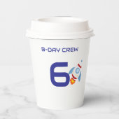 Space Explorer Astronaut Birthday Paper Cups Boys 紙コップ (裏面)