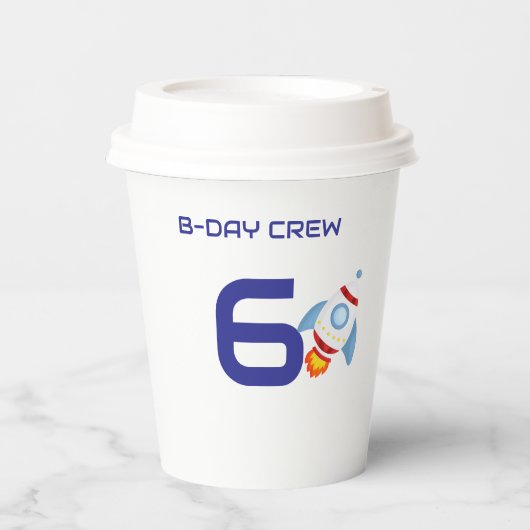 Space Explorer Astronaut Birthday Paper Cups Boys 紙コップ (正面)