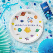 Space Explorer Astronaut Birthday Paper Plates  ペーパープレート (パーティー)