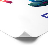 Space Explorer Astronaut Birthday Poster Custom ポスター (角)